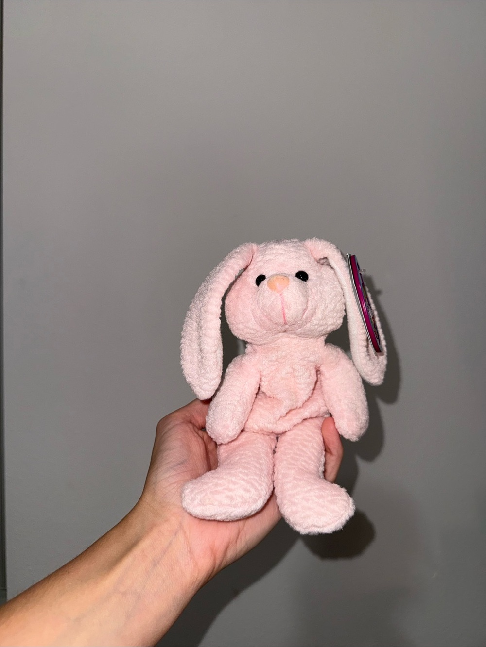 Vintage 1999 Avon Full O’ Beans Twinks the Bunny Pink Plush April Birthday